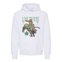 Pbr Professional Bull Riders Live To Ride Rodeo Pbr Logo Premium Hoodie