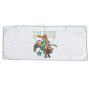 Pbr Professional Bull Riders Live To Ride Rodeo Pbr Logo Large Microfiber Waffle Golf Towel