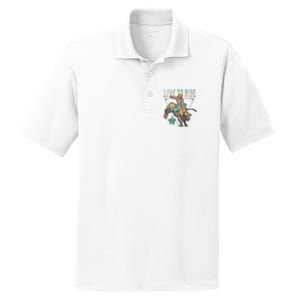 Pbr Professional Bull Riders Live To Ride Rodeo Pbr Logo PosiCharge RacerMesh Polo