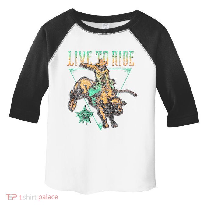 Pbr Professional Bull Riders Live To Ride Rodeo Pbr Logo Toddler Fine Jersey T-Shirt