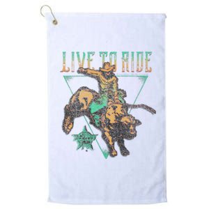 Pbr Professional Bull Riders Live To Ride Rodeo Pbr Logo Platinum Collection Golf Towel