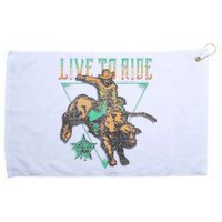 Pbr Professional Bull Riders Live To Ride Rodeo Pbr Logo Grommeted Golf Towel