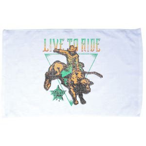 Pbr Professional Bull Riders Live To Ride Rodeo Pbr Logo Microfiber Hand Towel