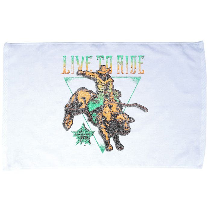 Pbr Professional Bull Riders Live To Ride Rodeo Pbr Logo Microfiber Hand Towel