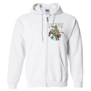 Pbr Professional Bull Riders Live To Ride Rodeo Pbr Logo Full Zip Hoodie