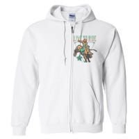 Pbr Professional Bull Riders Live To Ride Rodeo Pbr Logo Full Zip Hoodie