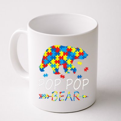 Pop Pop Bear Autism Awareness Autism Father's Day Coffee Mug