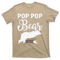 Pop Pop Bear Autism Awareness Gift For Proud Autism Granddad T-Shirt