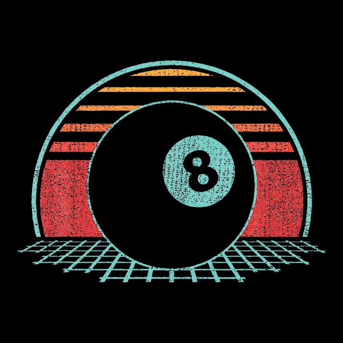 Pool Player Billiards Lover 8 Ball Retro Vintage 80s Style Backpack