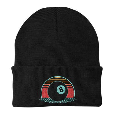 Pool Player Billiards Lover 8 Ball Retro Vintage 80s Style Beanie