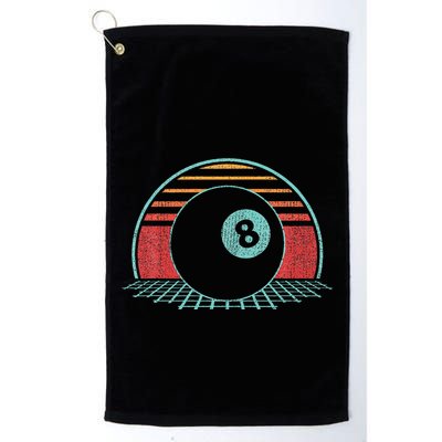 Pool Player Billiards Lover 8 Ball Retro Vintage 80s Style Golf Towel