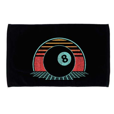 Pool Player Billiards Lover 8 Ball Retro Vintage 80s Style Microfiber Hand Towel