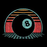 Pool Player Billiards Lover 8 Ball Retro Vintage 80s Style Visor