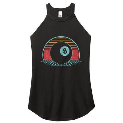 Pool Player Billiards Lover 8 Ball Retro Vintage 80s Style Women's Perfect Tri Rocker Tank