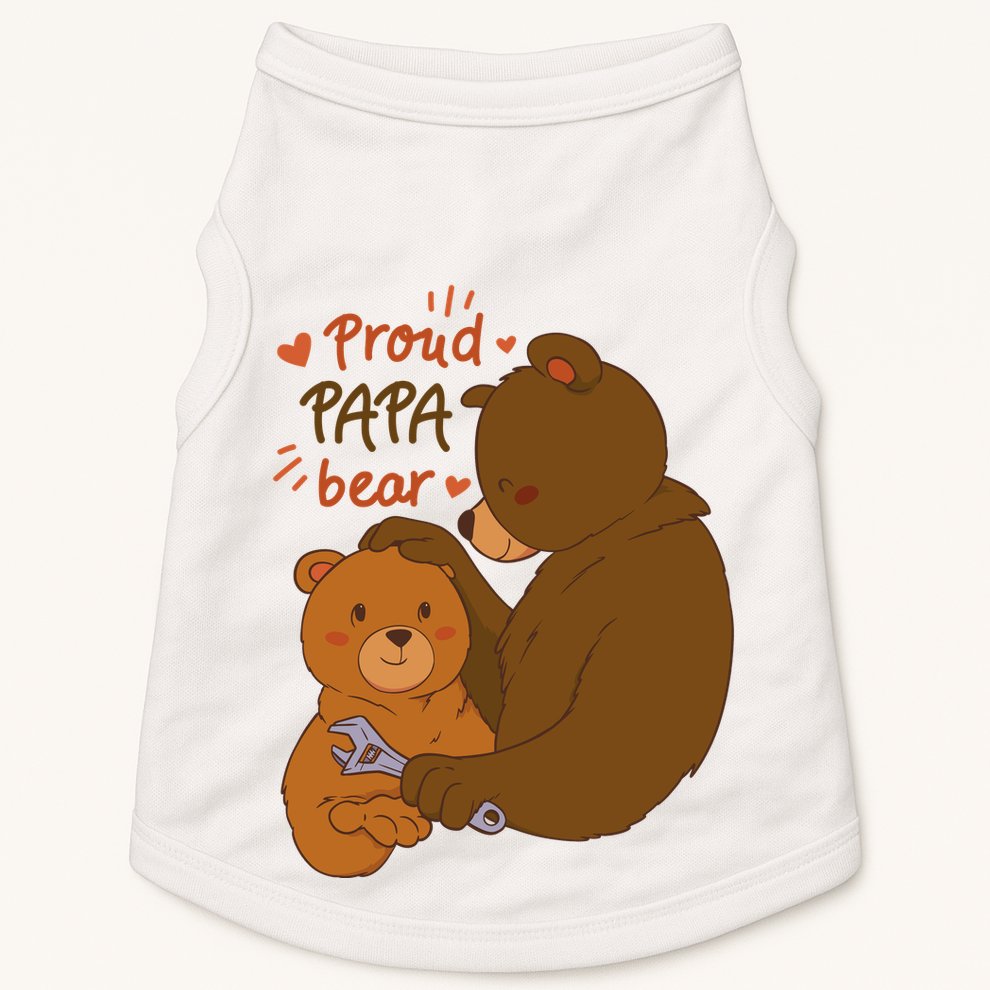 Proud Papa Bear Cute Gift Doggie Tank