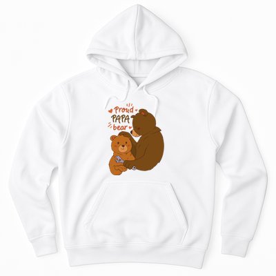 Proud Papa Bear Cute Gift Hoodie