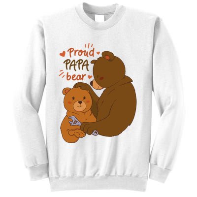 Proud Papa Bear Cute Gift Sweatshirt
