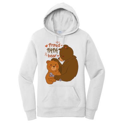 Proud Papa Bear Cute Gift Women's Pullover Hoodie