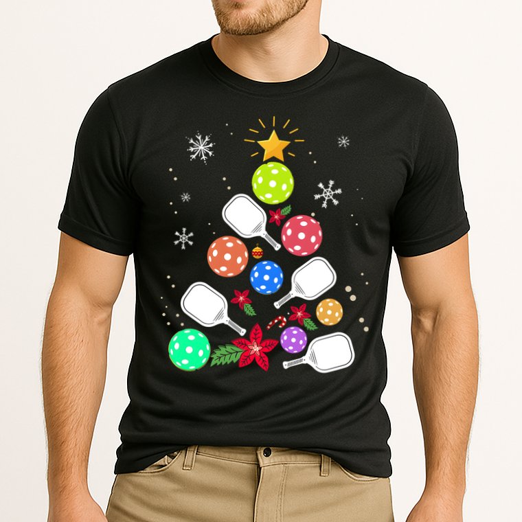 Pickleball Pickle Ball Christmas Tree Performance Shirt
