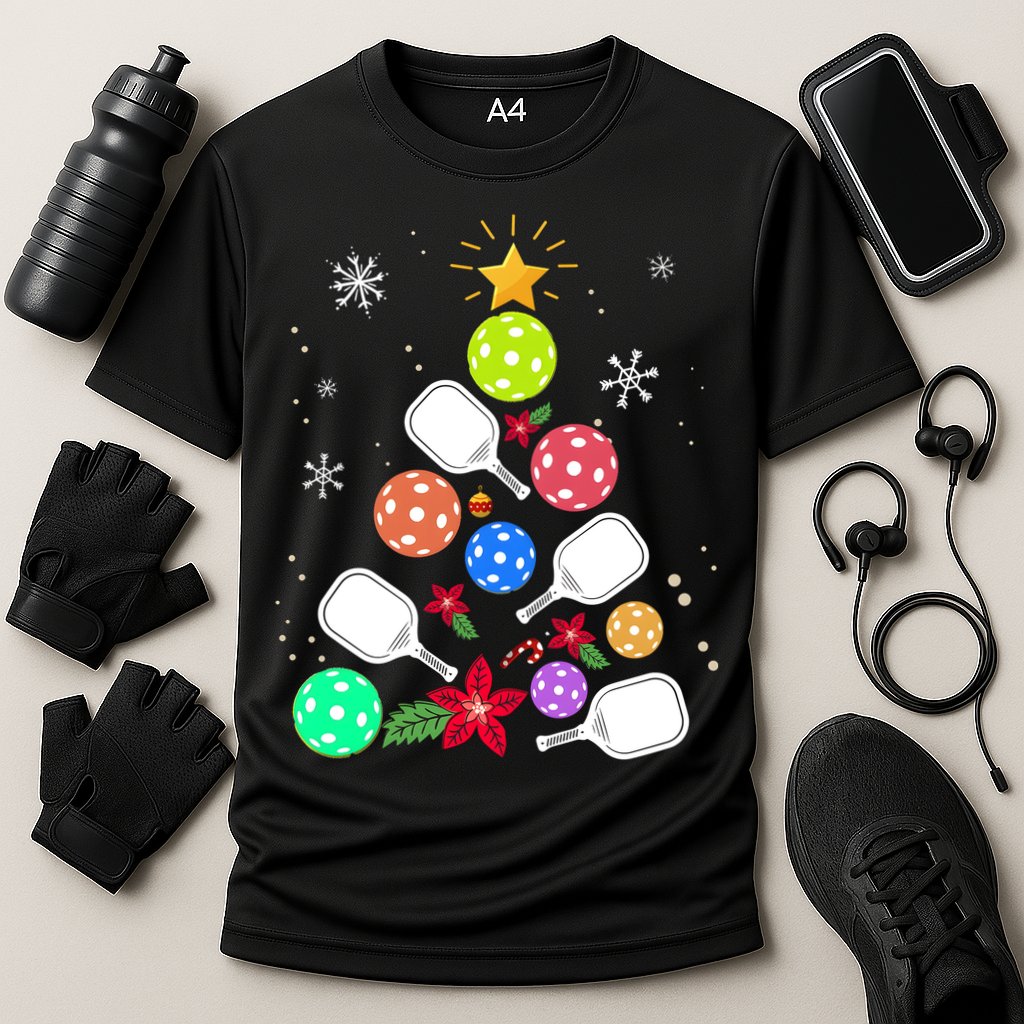 Pickleball Pickle Ball Christmas Tree Performance Shirt