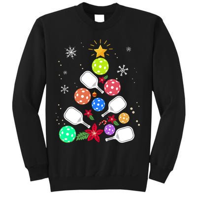 Pickleball Pickle Ball Christmas Tree Sweatshirt
