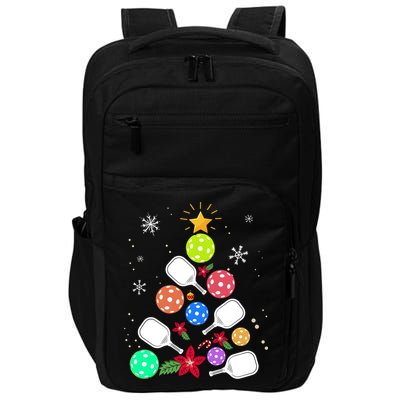 Pickleball Pickle Ball Christmas Tree Impact Tech Backpack