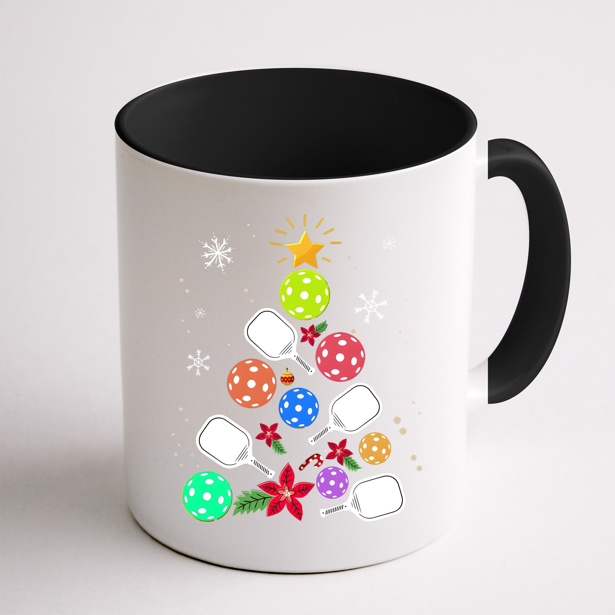 Pickleball Pickle Ball Christmas Tree Mug