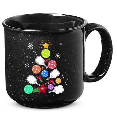 Pickleball Pickle Ball Christmas Tree 15oz Campfire Ceramic Mug
