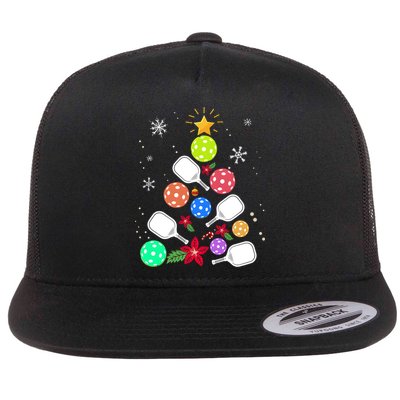 Pickleball Pickle Ball Christmas Tree Flatbill Hat