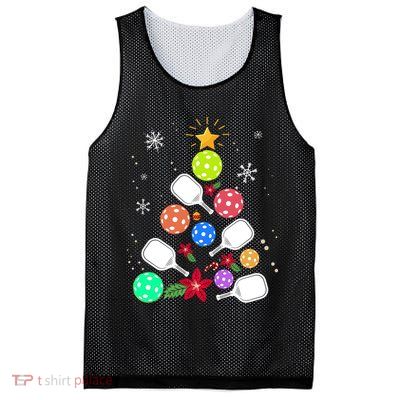 Pickleball Pickle Ball Christmas Tree Mesh Reversible Basketball Jersey Tank