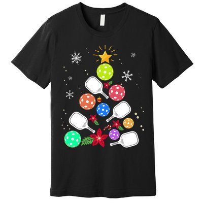 Pickleball Pickle Ball Christmas Tree Premium T-Shirt