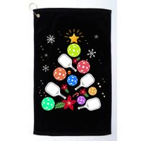 Pickleball Pickle Ball Christmas Tree Golf Towel