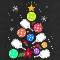 Pickleball Pickle Ball Christmas Tree Golf Towel