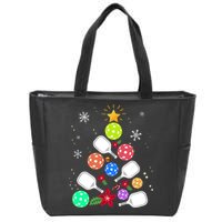 Pickleball Pickle Ball Christmas Tree Zip Tote Bag