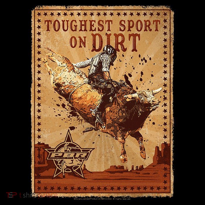 Pbr Professional Bull Riders Toughest Sport On Dirt Stamp T-Shirt