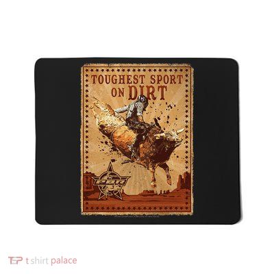 Pbr Professional Bull Riders Toughest Sport On Dirt Stamp Mousepad