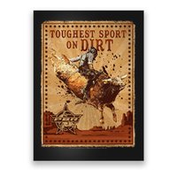 Pbr Professional Bull Riders Toughest Sport On Dirt Stamp Poster