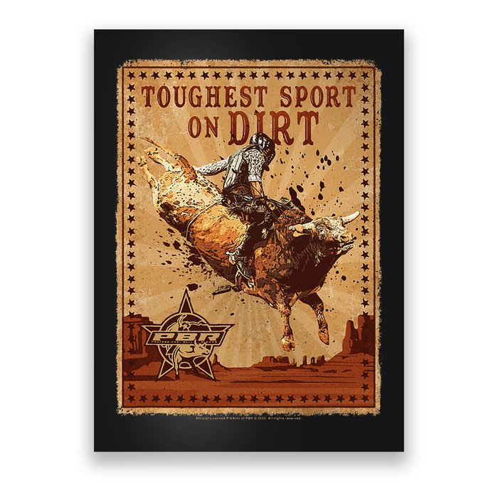 Pbr Professional Bull Riders Toughest Sport On Dirt Stamp Poster