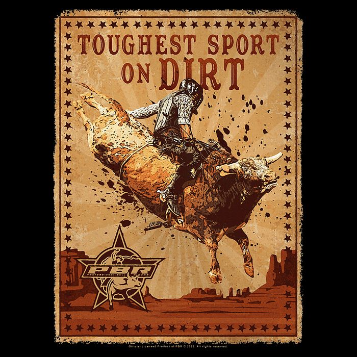 Pbr Professional Bull Riders Toughest Sport On Dirt Stamp Poster