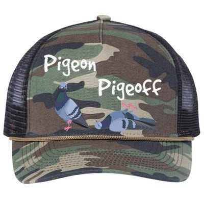 Pigeon Pigeoff Bird Birdwatcher Birdwatching Pigeon Racing Retro Rope Trucker Hat Cap