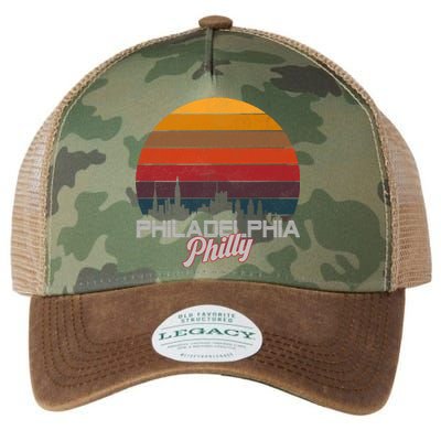 Philadelphia Philly Baseball Vintage Retro Legacy Tie Dye Trucker Hat