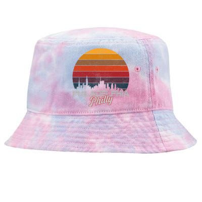 Philadelphia Philly Baseball Vintage Retro Tie-Dyed Bucket Hat