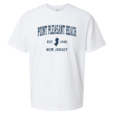 Point Pleasant Beach New Jersey Nj Vintage Sports Sueded Cloud Jersey T-Shirt