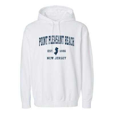 Point Pleasant Beach New Jersey Nj Vintage Sports Garment-Dyed Fleece Hoodie