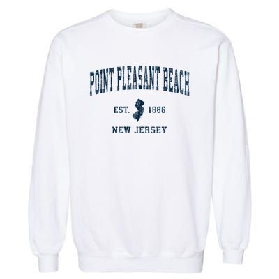 Point Pleasant Beach New Jersey Nj Vintage Sports Garment-Dyed Sweatshirt