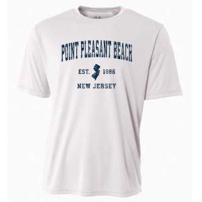 Point Pleasant Beach New Jersey Nj Vintage Sports Cooling Performance Crew T-Shirt