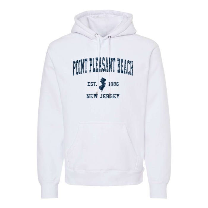 Point Pleasant Beach New Jersey Nj Vintage Sports Premium Hoodie