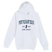 Point Pleasant Beach New Jersey Nj Vintage Sports Premium Pullover Hoodie