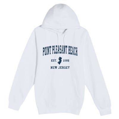 Point Pleasant Beach New Jersey Nj Vintage Sports Premium Pullover Hoodie