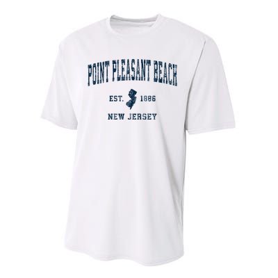 Point Pleasant Beach New Jersey Nj Vintage Sports Performance Sprint T-Shirt